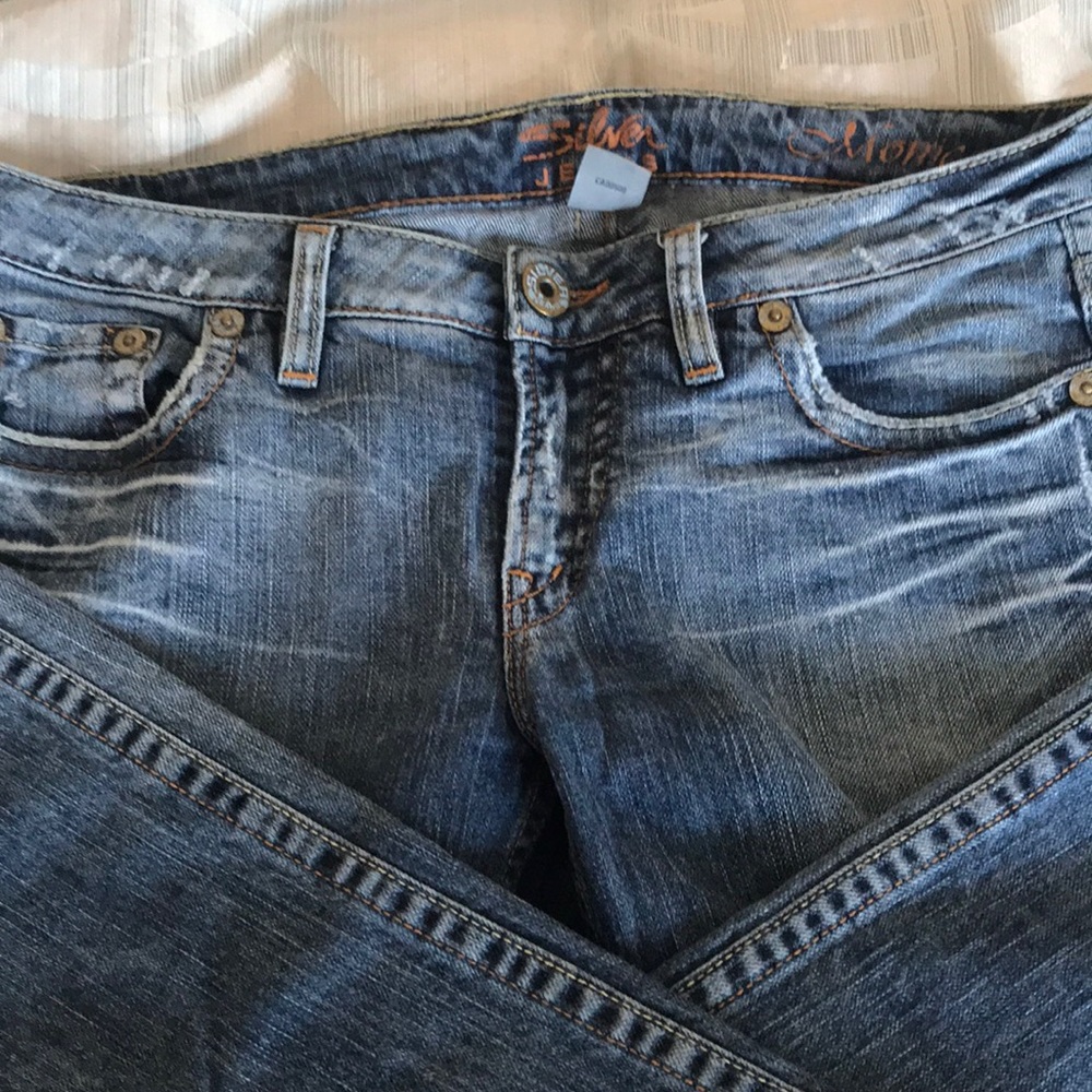Silver straight cut jeans - Picture 2 of 4